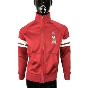 70s Vintage Champion Burgundy San Diego County Fair Zip-Up Track Jacket